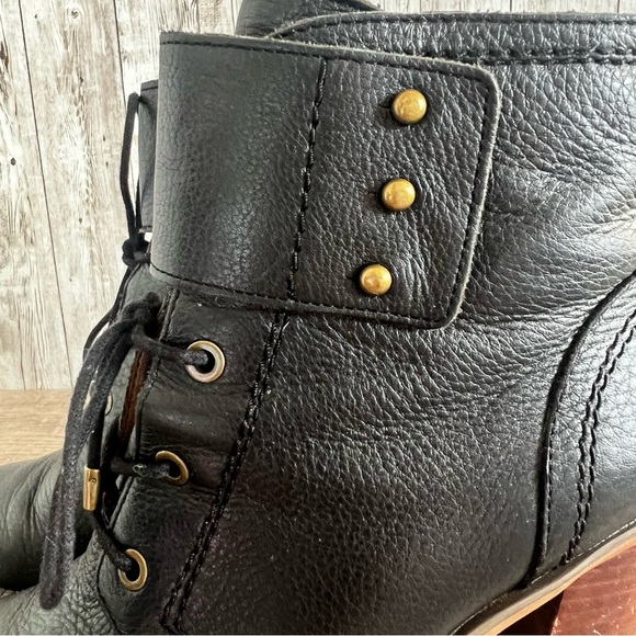 Franco Sarto Women’s Leather Lace Up Heeled Leather Ankle Boot Size 8 - Picture 7 of 9